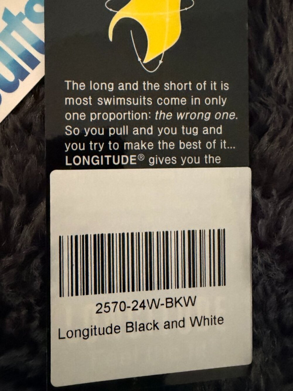 Longitude Women 24W Black White One Piece Swimsuit Tummy Control NWT Plus Summer - Picture 3 of 8